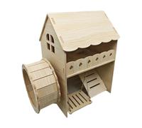 Dualoai 2 Tier Hamster House Play Toy Hut for Small Pet Chinchilla Syrian Hamsters
