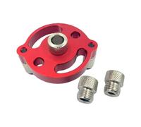 Dualoai 6/8/10mm Dowel Jig Kit Featuring Drill Bushings for Vertical Hole Punching, Red
