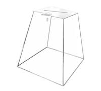 Dualoai Acrylic Donation Box Clear Ballot Box Storage Container for Voting Comment Box