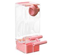Dualoai Bird Feeder for Parakeets, Seed Container for Treats, Cage Feeder for Parrots And Lovebirds, Pink