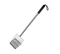 Dualoai Cat Litter Scoops Extended Handle Sifting Heavy Duty Cat Litter Sifter Pet Waste Picker Tool for Puppy Small Animals Bunny, Black