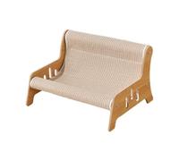 Dualoai Cat Sisal Chair,Elevated Cat Bed,Wooden Frame Cat Scratching Board Cat Sofas and Chair Cat Hammock Bed for Dog Kitten Kitty, L