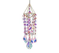 Dualoai Chandelier Wind Chimes Home Decor Artwork Fashionable Hanging on Window for Garden Outdoor Party Backyard Indoor