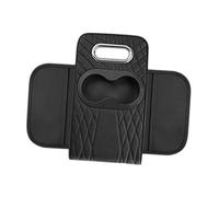 Dualoai Console Cover Auto Armrest Cushion Pad with 2 Storage Pockets Lightweight Tissue Box Slot Fashion Organizer, Black