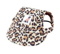 Dualoai Dog Baseball Cap Dogs Cap Pets Dog Accessories Teddy Hat Dogs Visor Cap for Puppy Small And Medium Dog Outdoor Activities, Leopard M