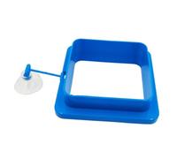 Dualoai Floating Fish Food Feeder Circle Fish Feeding Circle 10cm Acrylic Square Aquarium Turtle Accessories Aquarium Floating Ring, blue