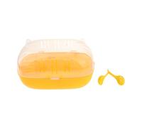 Dualoai Hamster Transport Cage for Small Animals, Clear Case for Chinchillas And Mice, with platform