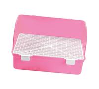 Dualoai Litter Box, Corner Litter Box, Bedding Box, Pet Pad Holder, Guinea Pig Litter Box, Pet Litter Tray, Pink