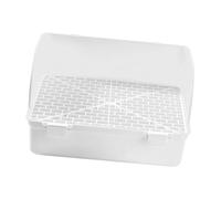 Dualoai Litter Box, Corner Litter Box, Bedding Box, Pet Pad Holder, Guinea Pig Litter Box, Pet Litter Tray, White