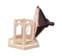 Dualoai Outdoor Wood Hanging Wild Birdhouses Decorative for Bluebirds Pavilion