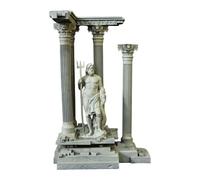 Dualoai Roman Decoration, Realistic Resin Landscape, Mini Roman Ruins Ornament, 185 Mm, Set C