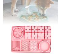 Dualoai Silicone Pet Training Pad for Indoor Use with Lick and Feed Options, Pink