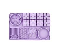 Dualoai Silicone Pet Training Pad for Indoor Use with Lick and Feed Options, Purple