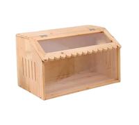 Dualoai Small Animal Habitat for Chicks And Quails, Wooden Coop for Birds And Ducks, 50x30x30cm