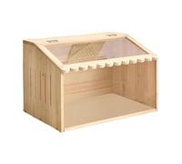 Dualoai Small Animal Habitat for Chicks And Quails, Wooden Coop for Birds And Ducks, 60x30x30cm