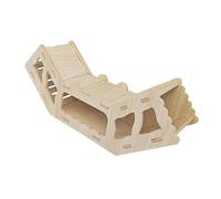 Dualoai Wood Hamster Tunnel Hideout Accessories 11.8inchx3x4.7inch with 3 Section