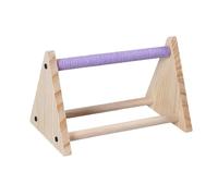 Dualoai Wooden Parrot Perch for Claw Care And Exercise, Suitable for Parakeet And Canary, Purple