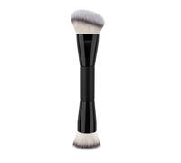 Duals-Ended Cream + Powder Brush 2 in 1 Makeup Brushes for Blending and Application of Liquid Powder Cream and Blusher Angled/round Top Contouring Brushes