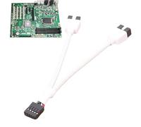 duals Pin Splitter - 9 Pin Port Expander, Header Extension Connector | Modular High Speed Data Adapter, Secure Wiring Accessory Stable for Desktop Homes Schools Internet Cafes Office Labs