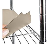 DUALSO Wire Shelf Liner Wire Rack Shelf Mat - Thick Wire Shelf Cover - Waterproof Plastic Shelf Liner, Metal Shelf Liner - Easy Use Wire Shelving Cover for Closet (Beige, 14" X 36" (Set of 4))