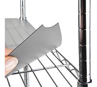 DUALSO Wire Shelf Liner Wire Rack Shelf Mat - Thick Wire Shelf Cover - Waterproof Plastic Shelf Liner, Metal Shelf Liner - Easy Use Wire Shelving Cover for Closet (Charcoal, 24" X 48" (Set of 4))