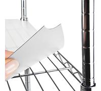 DUALSO Wire Shelf Liner Wire Rack Shelf Mat - Thick Wire Shelf Cover - Waterproof Plastic Shelf Liner, Metal Shelf Liner - Easy Use Wire Shelving Cover for Closet (Clear, 18" X 48" (Set of 4))