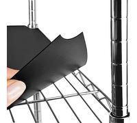 DUALSO Wire Shelf Liner Wire Rack Shelf Mat - Thick Wire Shelf Cover - Waterproof Plastic Shelf Liners, Metal Shelf Liner - Easy Use Wire Shelving Cover for Closet (Black, 18" X 36" (Set of 4))