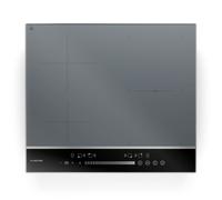 Klarstein DualTone Hybrid Built-in Induction Hob - 4-Zone Flex Zone, 7200W, Slider Control, Booster & Keep-Warm, Timer, Silver Aluminium Frame, 60cm Design