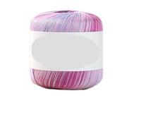 Duan Dyed Silk Cotton No. 6 Lace Thread for Spring and Summer - Medium Thin Knitting Yarn for Handmade DIY Projects(MonetWaterLilies)