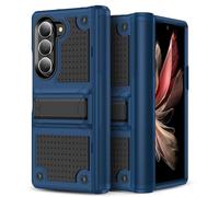 DUANCL Case for Samsung Galaxy Z Fold 6, Slim Fit Phone Cover with Kickstand Hinge Protective Lightweight Durable Hard PC Case,Blue