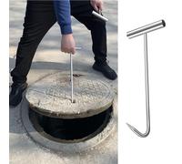 DUANGYMM lifting hooks, Stainless Lifters Versatile Cover Lift, Stainless Steel Manhole Hook For Manhole Covers And Grates Multiple Sizes(50 cm(19 3/4"))