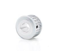 DUANGYMM Timing belt wheel, 1pcs HTD 5M 21Teeth 2 Teeth 11/16/21/27mm Width Toothed Belt Pulleys 5-20mm Bore 5mm Pitch Synchronous Belt Pulley for belt width: 10mm(10mm Keyway 4mm,21 Teeth 1Pcs)