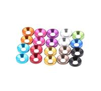 DUANGYMM washers,Aluminum Washer, 10Pcs M2 M2.5 M3 M4 M5 Aluminum Alloy Countersunk Head Washer Head Bolt Washers Gasket Anodized Flat Head Washer Colorful(Green,M2)