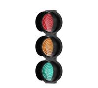 DUANHOZ 12" Waterproof LED Traffic Light, DC12V/DC24V/AC220V, Triple & Dual Module Traffic Signal for Garage, Road, Dock, Decoration - Durable PC Design