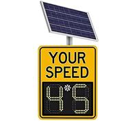 DUANHOZ 20''X27'' Solar Powered Radar Feedback Sign Speed Limit Sign, LED Radar Detective Display Applicable to Highways,Speed-Limited Roads With Flashing Snowflake Lights (Yello