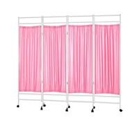 DUANHOZ 4-Panel Medical Privacy Screen - 6ft Portable Room Divider with Wheels for Hospitals, Offices & Beauty Salons(Color-3)