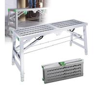 DUANHOZ Adjustable Work Platform, Multi-Purpose Step Ladders Folding Work Platform Bench Stool Scaffolding Tower, Portable Scaffolding Equipment, Household Engineering Workbench,