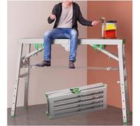 DUANHOZ Adjustable Work Platform, Portable Folding Work Platform Scaffolding 5-Speed Height Adjustable Home Engineering Workbench-No, Ladders Work Platform,C-200 * 37