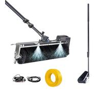DUANHOZ Electric Solar Panel Cleaning Brush - 60cm Handheld Roller with Telescopic Aluminum Alloy Pole, 10m Water Hose, Outdoor Solar Panel Cleaning Tool, Efficient & Easy-to-Use