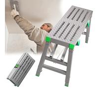 DUANHOZ Folding Scaffolding Portable Work Platform Scaffolding Equipment with 2 Climbing Pedal and 5-Gear Adjustable Height For Home Improvement, Maintenance Work,A-200×30cm