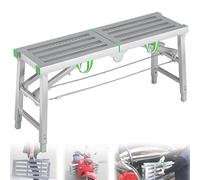 DUANHOZ Folding Step Stool, Portable Multi-Purpose Work Platform,Scaffold Tower Ladder Work Bench Steel Folding Scaffolding Ladder,Heavy Duty Drywall Bench with Non-Slip Feet,C-1