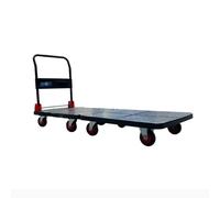 DUANHOZ Heavy Duty Platform TrolleyExtra Long Flatbed Truck with Silent 8Wheel Design Thickened for Warehouse Moving & Transport Ideal for Industrial Use (Medium)