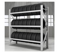 DUANHOZ Heavy Duty Tire Storage Rack for Trucks, All-Season & Snow Tires, Semi-Truck Rims, Indoor Workshop & Garage Organizer, Durable Tire Stand, White, 200x50 cm