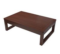 DUANHOZ Multifunctional Coffee Table - Simple Brown Kung Fu Tea Table for & Bay Window - Low Side Table & Bedside Table (60x40x25cm)
