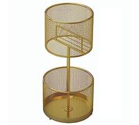 DUANHOZ Outdoors Umbrella Stand Holder with Drip Tray,Round Cutout Design Umbrella Racks,Umbrella Storage for Canes Walking Sticks for Entry Hallway Office (Color : Gold, Size :