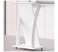 DUANHOZ Portable Wood Lectern with Rolling Wheels, Adjustable Podium Stand for Church, School, Restaurant, Office, Multimedia Conference Table, Lecture & Debate Use