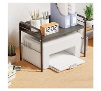 DUANHOZ Printer Stand Printer Shelf Printer Table 2-Tier Desktop Printer Stand Holder Simple Book Shelf Printer Shelf Desk Organizer Storage Shelf for Fax Machine Print