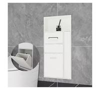 DUANHOZ Recessed Stainless Steel Bathroom Shelf nizer Built-In Shower Alcove & Storage Rack for Kitchen Living Room Bedroom - Modern White Design