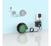 DUANHOZ Red and Green 2 in 1 Traffic Light, Plug and Play LED Signal Light with Controller, PC Housing Waterproof IP54 Traffic Light, Industrial LED Traffic Stop Lights(240V,100m