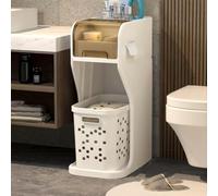 DUANHOZ Small bathroom storage cabinet for small spaces,over the toilet storage cabinet for narrow bathroom storage on the corner floor,narrow bathroom storage